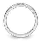 14K White Gold 7-Stone 1/4 carat Round Diamond Complete Channel Band