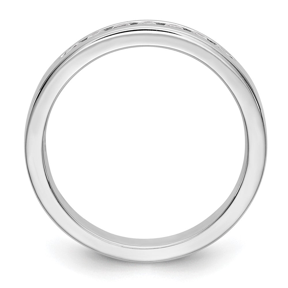 Platinum 7-Stone 1/4 carat Round Diamond Complete Channel Band