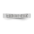 Platinum 7-Stone 1/4 carat Round Diamond Complete Channel Band