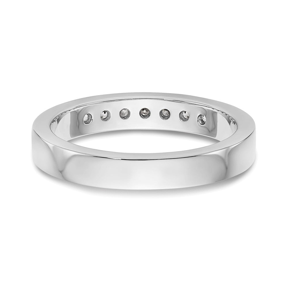 14K White Gold 7-Stone 1/4 carat Round Diamond Complete Channel Band