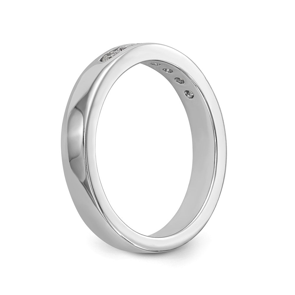 Platinum 7-Stone 1/4 carat Round Diamond Complete Channel Band