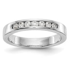 Platinum 7-Stone 1/4 carat Round Diamond Complete Channel Band