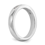 14K White Gold 7-Stone 1/3 carat Round Diamond Complete Channel Band