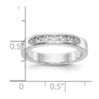 14K White Gold 7-Stone 1/3 carat Round Diamond Complete Channel Band