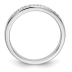 14K White Gold 7-Stone 3/8 carat Round Diamond Complete Channel Band