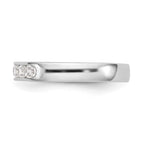 14K White Gold 7-Stone 3/8 carat Round Diamond Complete Channel Band