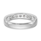 14K White Gold 7-Stone 3/8 carat Round Diamond Complete Channel Band