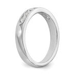 14K White Gold 7-Stone 3/8 carat Round Diamond Complete Channel Band