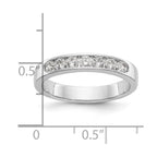 14K White Gold 7-Stone 3/8 carat Round Diamond Complete Channel Band