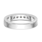14K White Gold 7-Stone 1/2 carat Round Diamond Complete Channel Band