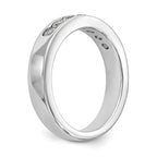 14K White Gold 7-Stone 1/2 carat Round Diamond Complete Channel Band