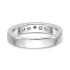 14K White Gold 7-Stone 1/2 carat Round Diamond Complete Channel Band