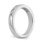 14K White Gold 7-Stone 1/2 carat Round Diamond Complete Channel Band