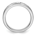 14K White Gold 7-Stone 5/8 carat Round Diamond Complete Channel Band