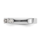 14K White Gold 7-Stone 5/8 carat Round Diamond Complete Channel Band