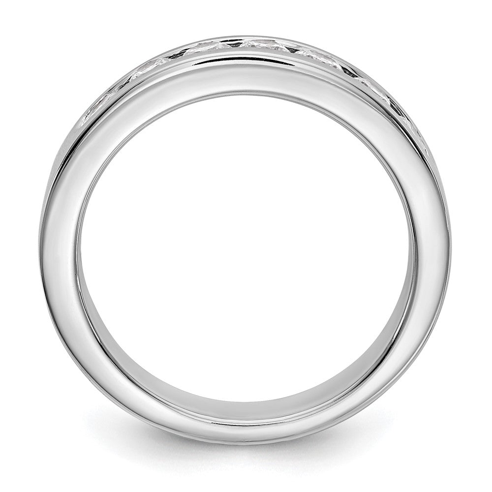 Platinum 7-Stone 3/4 carat Round Diamond Complete Channel Band