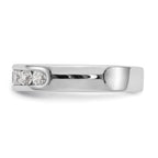 14K White Gold 7-Stone 5/8 carat Round Diamond Complete Channel Band