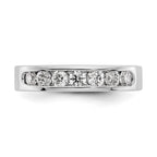 Platinum 7-Stone 3/4 carat Round Diamond Complete Channel Band