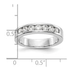 Platinum 7-Stone 3/4 carat Round Diamond Complete Channel Band