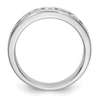 14K White Gold 7-Stone 3/4 carat Round Diamond Complete Channel Band