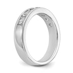14K White Gold 7-Stone 3/4 carat Round Diamond Complete Channel Band