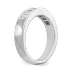 14K White Gold 7-Stone 1 carat Princess Diamond Complete Channel Band
