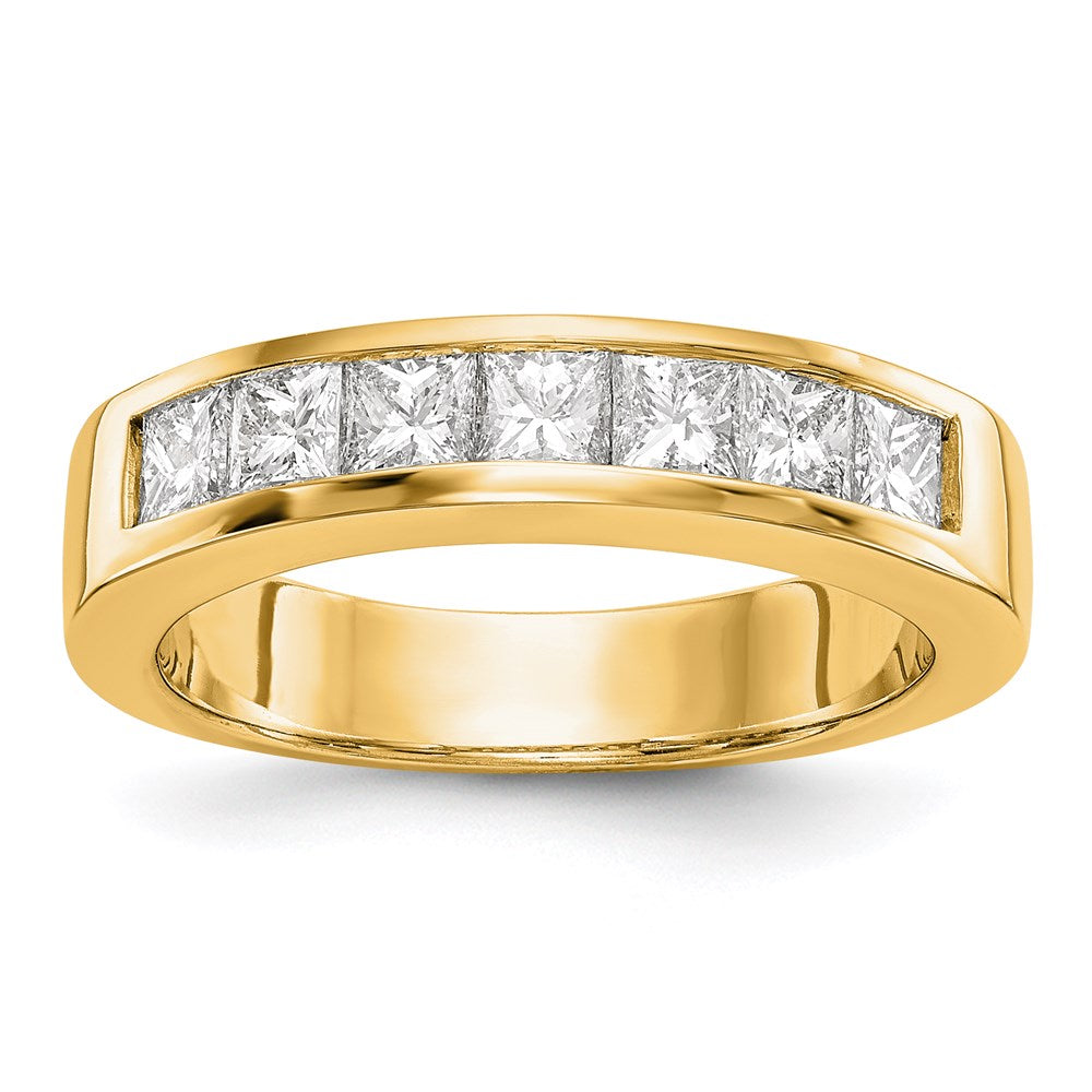 14K Yellow Gold 7-Stone Diamond Channel Band