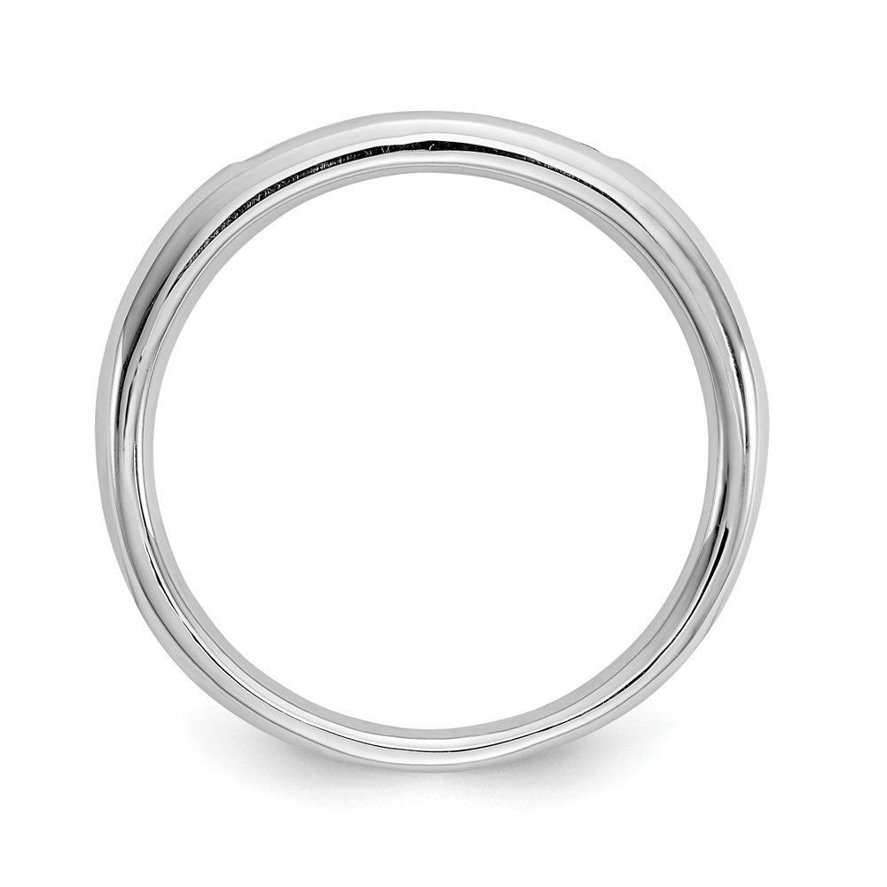 14K White Gold 7-Stone 1/10 carat Round Diamond Complete Channel Band