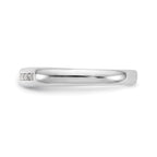 14K White Gold 7-Stone 1/10 carat Round Diamond Complete Channel Band