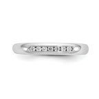 14K White Gold 7-Stone 1/10 carat Round Diamond Complete Channel Band