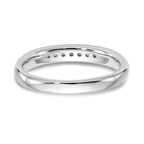 14K White Gold 7-Stone 1/10 carat Round Diamond Complete Channel Band