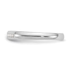 14K White Gold 7-Stone 1/8 carat Round Diamond Complete Channel Band