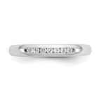 14K White Gold 7-Stone 1/8 carat Round Diamond Complete Channel Band