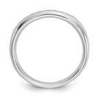 14K White Gold 7-Stone 1/5 carat Round Diamond Complete Channel Band