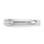 14K White Gold 7-Stone 1/5 carat Round Diamond Complete Channel Band