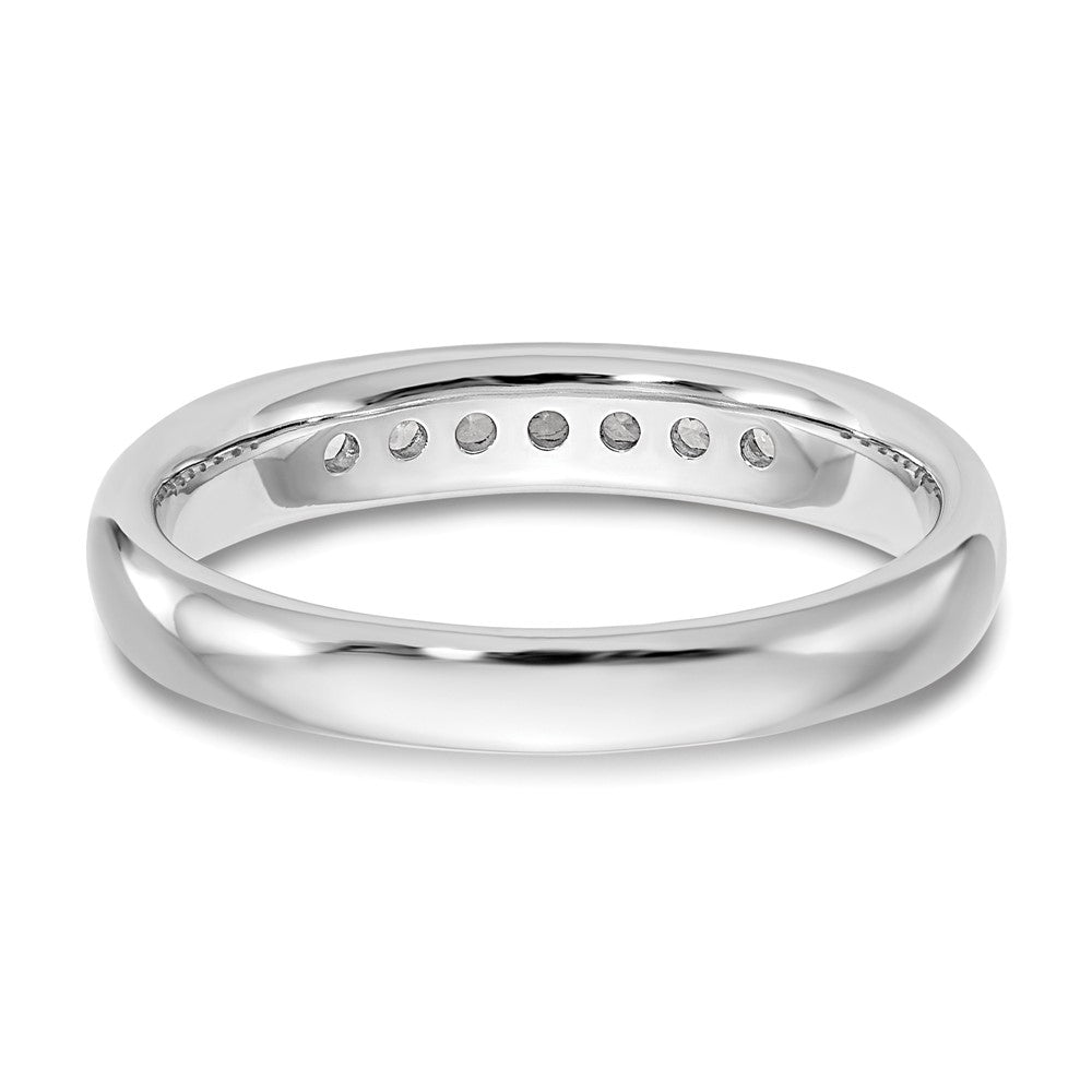 14K White Gold 7-Stone 1/5 carat Round Diamond Complete Channel Band
