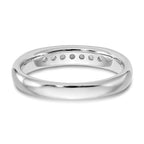 14K White Gold 7-Stone 1/5 carat Round Diamond Complete Channel Band