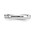 14K White Gold 7-Stone 1/4 carat Round Diamond Complete Channel Band