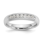 14K White Gold 7-Stone 1/4 carat Round Diamond Complete Channel Band