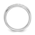 14K White Gold 7-Stone 1/3 carat Round Diamond Complete Channel Band