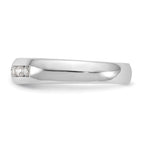 14K White Gold 7-Stone 1/3 carat Round Diamond Complete Channel Band
