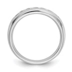 14K White Gold 7-Stone 1/2 carat Round Diamond Complete Channel Band