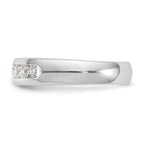 14K White Gold 7-Stone 1/2 carat Round Diamond Complete Channel Band