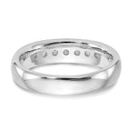 14K White Gold 7-Stone 1/2 carat Round Diamond Complete Channel Band