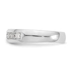 14K White Gold 7-Stone 1/2 carat Round Diamond Complete Channel Band
