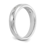 14K White Gold 7-Stone 1/2 carat Round Diamond Complete Channel Band