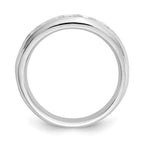14K White Gold 7-Stone 5/8 carat Round Diamond Complete Channel Band