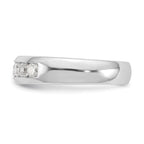 14K White Gold 7-Stone 5/8 carat Round Diamond Complete Channel Band