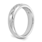 14K White Gold 7-Stone 5/8 carat Round Diamond Complete Channel Band