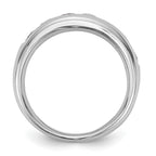 14K White Gold 7-Stone 1.25 carat Round Diamond Complete Channel Band
